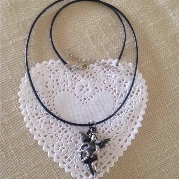 Vintage Cupid Sterling Silver Pendant Necklace - Picture 2 of 4